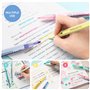 Surligneurs Pastel，EooUooIP® 24 Extra-fin Surligneurs Marqueur, Double pointes (fine ou plate), 4 styles de couleurs dont macaro