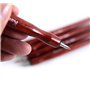 Hillento Ensemble de stylos plume, 5 stylos en bois, stylos de dessin animé et 5 plumes - idéal pour manga/bande dessinée/callig