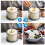 Diealles Shine Bacs à Crème Glacée pour Ninja, Lot de 4 Crème Glacée avec Couvercles, Réutilisables Pot Creami Deluxe pour Ninja