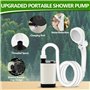 Diealles Shine Douche Camping, Douche Portable avec Batterie 5200mAh, Douche Solaire Camping avec Rangements, Douchette Camping 