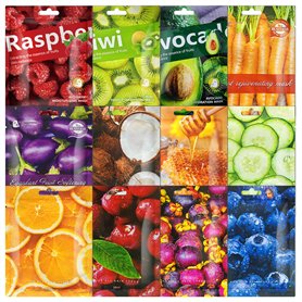Lot de 12 Masques Tissus Hydratants