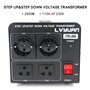 Cantonape 2000 VA Convertisseur de tension 220 V/110 V Transformateur élévateur/Réducteur de tension 2000 Watts USA - Sortie 110