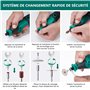 Outil Rotatif HYCHIKA 170W, Kit d’Outils Rotatifs à Vitesse Variable Avec Arbre Flexible, Kit d’accessoires 173pcs et Outil Mult