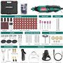Outil Rotatif HYCHIKA 170W, Kit d’Outils Rotatifs à Vitesse Variable Avec Arbre Flexible, Kit d’accessoires 173pcs et Outil Mult