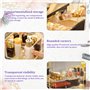 QINERSAW 2 PCS Boîte de Rangement Transparente Maquillage 23 * 9.5 * 6cm Organiseur Maquillage Transparent Boite Rangement Plast