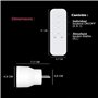 KYF Lot de 6 Prises 2300W avec 2 télécommandes intérieure (Power_Strip, 3 Prises, Type E, 230V, 10A)
