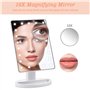 Miroir de Maquillage avec Lumières, Miroirs de Table, Voyage & de Courtoisie à 21 Lumières LED et écran Tactile avec détail 10x,