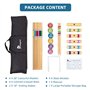 Pointyard Ensemble de croquet pour 6 joueurs avec maillets en bois, boule colorée, guichets, piquets pour adultes/adolescents/fa