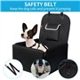 TAMOWA Siege Auto Chien, Siège Auto pour Chien avec Côtés Robustes et Ceinture de Sécurité pour Chien, Siège Voiture Chien pour 
