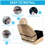 TAMOWA Siege Auto Chien, Siège Auto pour Chien avec Côtés Robustes et Ceinture de Sécurité pour Chien, Siège Voiture Chien pour 