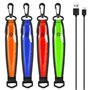 HOSPAOP Lot de 4 cartables à LED clignotantes pour enfant - Rechargeable par USB - Réflecteurs - Lumière réfléchissante - Pour c