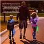 HOSPAOP Lot de 4 cartables à LED clignotantes pour enfant - Rechargeable par USB - Réflecteurs - Lumière réfléchissante - Pour c