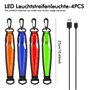 HOSPAOP Lot de 4 cartables à LED clignotantes pour enfant - Rechargeable par USB - Réflecteurs - Lumière réfléchissante - Pour c
