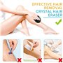 Épilateur en cristal,Hoelg Gomme Epilatoire Nano Epilateur Cristal, Outil D'épilation Portable pour Les Jambes, Les Bras et le D