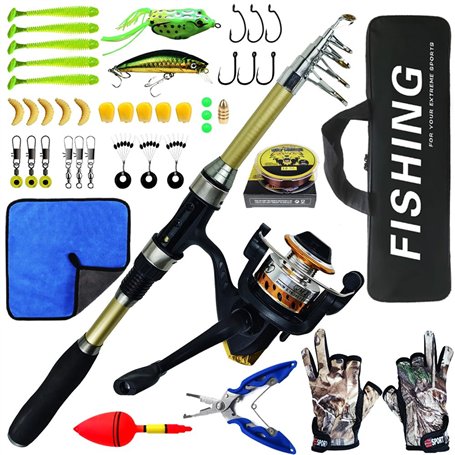 Kit de Canne à pêche télescopique