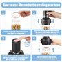 Scelleur Sous Vide pour Mason Jar,Scelleur de Bocaux Mason Électrique,Chargement de type C - Affichage LED - Compatible avec Ord