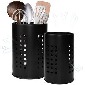 EUIEUT 2 Pcs Porte Ustensiles Cuisine en Acier Inox