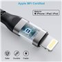 Câble Chargeur iPhone Cable Lightning USB Cordon iPhone Nylon Tressé Fil Chargeur