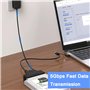 Cable sata to usb Adaptateur usb sata Compatible avec les disques durs externes et internes Adaptateur SSD/HDD 2,5 3,5 pouces Co