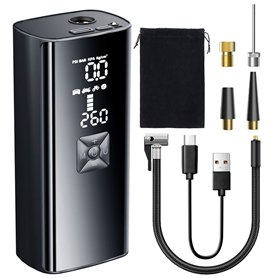 Adicop Mini Compresseur à Air Portatif 9900mAh Gonfleur Pneus Voiture sans Fils Batterie Externe (2in1)