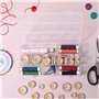MumdoYAL 2 pièces boite rangement plastique，boite rangement vis，boite a bijoux，rangement bijoux，avec 15 compartiments et couverc