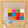 MumdoYAL 2 pièces boite rangement plastique，boite rangement vis，boite a bijoux，rangement bijoux，avec 15 compartiments et couverc
