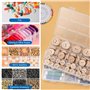 MumdoYAL 2 pièces boite rangement plastique，boite rangement vis，boite a bijoux，rangement bijoux，avec 15 compartiments et couverc