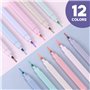 MumdoYAL Lot de 12 surligneurs esthétiques pastel - Pas de blanchiment - Séchage rapide - Facile à tenir - Pour journal, planifi