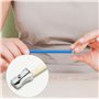 Lot de 8 mini taille-crayons en métal à trou unique en alliage d'aluminium pour la plupart des tailles de crayons adultes et enf