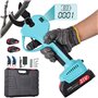Sécateur électrique sans fil 50 mm : ciseaux professionnels sans fil avec 2 batteries de 2000 mAh – Sécateur avec 2 batteries po