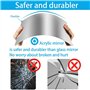 TSKDKIT 4 Pièces Miroirs Muraux Adhesif pour Salon Decoratif A4 Miroir Mural Decoratif Acrylique Miroir Autocollant pour Salle d