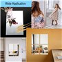 TSKDKIT 4 Pièces Miroirs Muraux Adhesif pour Salon Decoratif A4 Miroir Mural Decoratif Acrylique Miroir Autocollant pour Salle d