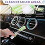 Zosenyer Kit Nettoyage Voiture, Lave Vitre avec Brosse Télescopique et 6 Pads Microfibre, Nettoyage Pare Brise Intérieur, 180° R