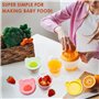 Lot de 3 Pot Bebe Repas 120 ML Accessoires Complémentaires Rangement de Nourriture pour Béb