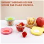 Foydream Petit Pot Conservation Bébé,Lot de 3 Pot Bebe Repas 120 ML Accessoires Complémentaires Rangement de Nourriture pour Béb