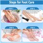 Foydream Rapeuse Pieds Électrique,18 en 1 Kit de Râpe Ponceuse Pieds Anti-callosité Scalpel Pedicure pour Corne Rapeuse Pieds,Pe
