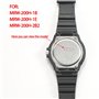 MCXGL Bracelet de montre en résine compatible avec Casio MRW-200H - Bracelet de rechange en caoutchouc noir pour homme et femme