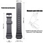MCXGL Bracelet de montre en résine compatible avec Casio MRW-200H - Bracelet de rechange en caoutchouc noir pour homme et femme