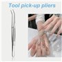 Pinces à Epiler en Acier Inoxydable, Machine à Coudre Pince à Epiler, Pince a Epiler Professionnelle, Courbes en Acier Inoxydabl