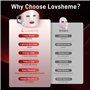 Lovsheme Masque facial LED – 3 modes de lumière, confort ultra doux, longueur d'onde précise, masque professionnel de thérapie p