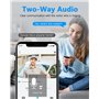 4MP Sonnette sans Fil avec Caméra Compatible avec Alexa, nicezing Exterieur Etanche Visiophone sans Fil avec Carillon, Message V