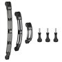 HSU Bras d'extension arqué en Aluminium pour GoPro Hero 12/11/10/9/8/7/6/5/4/3 et Autres caméras d'action