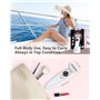Rasoir Electrique Femme,3-In-1 Tondeuse Femme Intime,Epilateur Visage Femme avec Affichage LED de Batterie,Sec et Humide IPX7,po