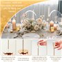 Lot de 6 bougeoirs en Or pour Bougies Coniques, Compatibles avec Bougies Coniques de 3/4 Pouces D'épaisseur, Support Décoratif e