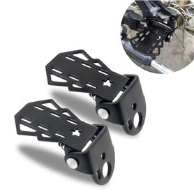 jiele 2pcs Pédale Arrière Repose-Pied Essieu Acier Antidérapant pour Bicyclette Universel