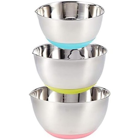 Bol Inox 3 Pièces Bol à Mélanger en Acier Inoxydable