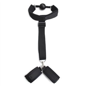 Ensemble de Menottes Bandage Sexy Adulte Jeu Jouets Sexuels Bracelet Collier Tour de Cou SM Jouet érotique Sexy pour Couples BDS