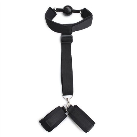 Ensemble de Menottes Bandage Sexy Adulte Jeu Jouets Sexuels Bracelet Collier Tour de Cou SM Jouet érotique Sexy pour Couples BDS