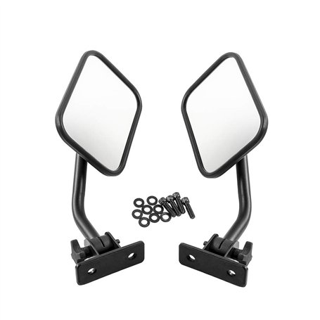 Carrfan Rétroviseurs latéraux Rétroviseurs 4x4 pour rétroviseurs Tout-Terrain à Ouverture Rapide pour Jeep Wrangler