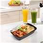 Lot de 50 boîtes de conservation portables pour repas de 900ml avec couvercles passent au micro-ondes au lave-vaisselle et au co